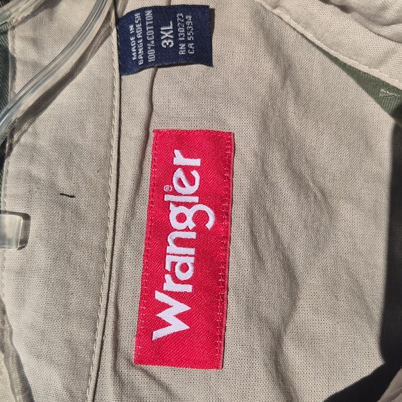 Wrangler Men's Olive Green Button Down Shirt Jacket - Picture 2 of 7